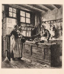 Interior de una carnicería