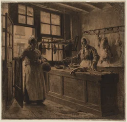 Interior de una Carnicería