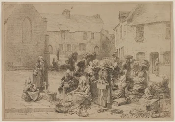 El Mercado de Manzanas en Landerneau, 1878