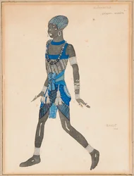 Diseño de vestuario para "Cleopatra", 1910