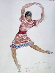 Disfraz de Bakst para "Dafnis y Cloe" por Michel Fokine