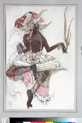 Ballets russes - Vestuario diseñado por Leon Bakst (1866-1924) para el ballet ""The Blue God"" de Michel Fokine