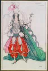 Diseño de vestuario para Jane Marnac como Zobeide de "Scheherazade"