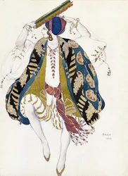 Diseño de vestuario para bailarina judía, de Cleopatra
