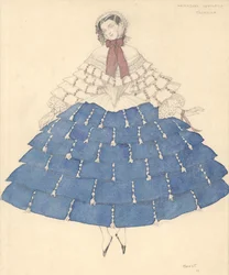 Diseño de vestuario para el ballet Carnaval de R. Schumann, 1910