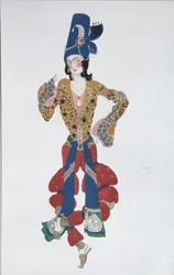 Diseño de vestuario para el ballet Sheherazade de N. Rimsky-Korsakov, 1910