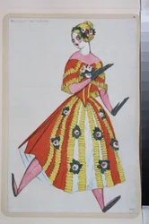 Traje para el ballet "La Boutique Fantasque" dirigido por Gioachino Rossini