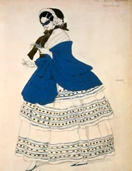 Estrella, diseño para un disfraz para el ballet Carnaval compuesto por Robert Schumann, 1919