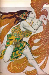 Narciso: Una Bacante. Diseño de vestuario para la danza Narciso, 1911