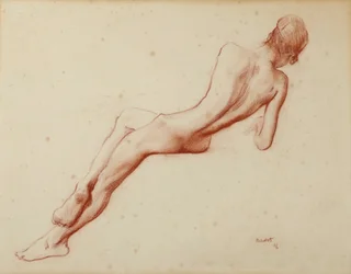 Estudio de desnudo: Ida Rubinstein, 1916
