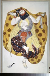 Odalisca, diseño de vestuario para el ballet Sheherazade de N. Rimsky Korsakov