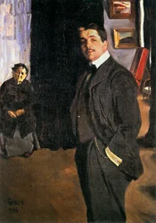 Serge de Diaghilev, fundador de la compañía de danza Ballets Rusos (óleo sobre lienzo)
