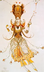 El pájaro de fuego, diseño de vestuario para el ballet de Stravinsky El pájaro de fuego, 1910