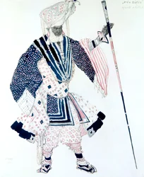 El Sumo Sacerdote Le Grand Prêtre, diseño de vestuario de ballet, 1911