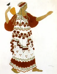 La tarde de un fauno por Claude Debussy, vestuario por Léon Bakst