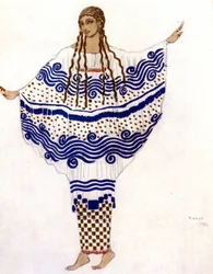 La tarde de un fauno de Claude Debussy, vestuario de Léon Bakst