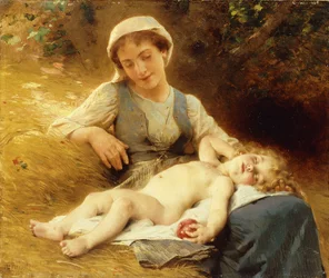 Una Madre con su Niño Dormido