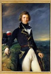 Retrato de Luis Felipe de Orleans (1773-1850), duque de Chartres (que se convirtió en rey de Francia Luis Felipe I), pintura de Léon Cogniet (1794-1880), 1792, sol, 1,35 x 0,95 m