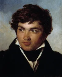 Retrato del pintor Achille Michallon (pintura de Léon Cogniet)