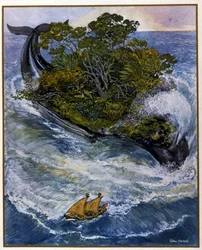Las aventuras de Simbad (Sindbad) el marino. De los cuentos de las 1001 noches (Cuentos de las mil y una noches). Ilustración de Léon Carré (1878-1942)
