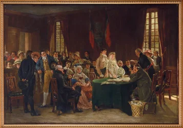 El matrimonio durante el Primer Imperio, por Dansaert, Leon Marie Constant