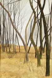 Árboles (acuarela y lápiz sobre papel)