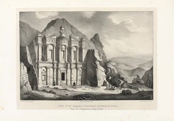 Vista de una Gran Tumba llamada El Deir, Petra