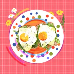 Bloomy Morning Bites, 2025 (digital)