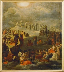 Adoración de la Santa Cruz (pintura sobre cobre)