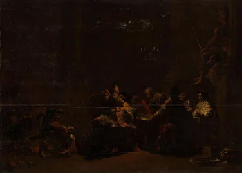 Pashur golpeando a Jeremías en el Templo