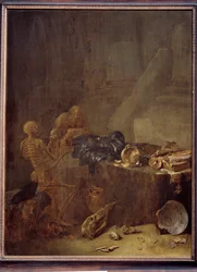 Vanitas (pintura sobre madera de roble)
