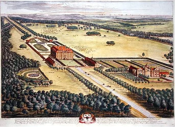 Stansted en el condado de Sussex grabado por Johannes Kip (c.1652-1722) (grabado)