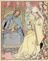 Ilustración para Pulgarcito (litografía en color)