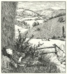 Pequeño niño azul, ven, toca tu cuerno