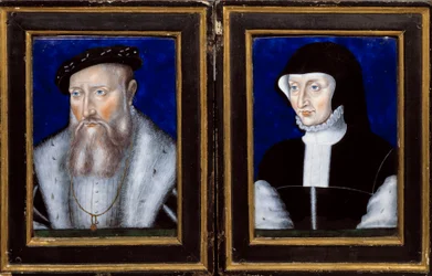 Retrato de Claude de Lorraine, Duque de Guise y Antoinette de Bourbon Vendome, su esposa