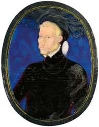 Retrato de un hombre, esmalte, pintado sobre cobre, siglo XVI