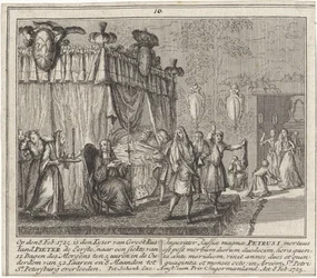 La muerte de Pedro el Grande el 8 de febrero de 1725