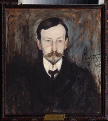 Retrato del escritor Ivan A Bunin (1870-1945) - Pintura de Leonard Viktorovich Turzhansky (1875-1945), óleo sobre lienzo