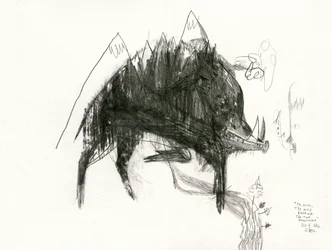 Jabalí de montaña oscuro