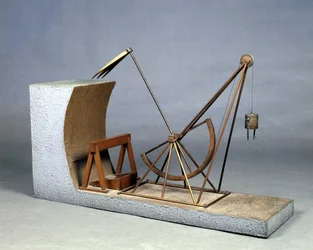 Excavadora de Leonardo da Vinci - Museo de Ciencia y Técnicas de Leonardo da Vinci, en Milán
