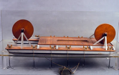 Draga de río, modelo de Leonardo da Vinci (1452 - 1519). Museo de Ciencia y Tecnología, Milán