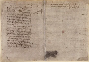 Arundel 263, f.245v, f.246r, Notas sobre geometría (c.1518) de 