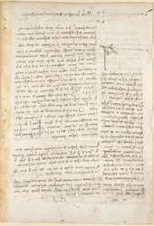 Arundel 263, f.26 Notas y diagramas sobre un método abreviado para medir distancias, de 