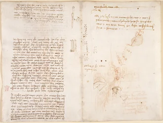 Arundel 263, f.277v, f.272 Notas y bocetos sobre mecánica, de 