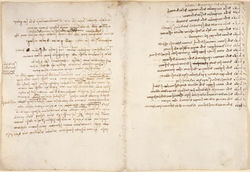 Arundel 263, f.58v, f.45, Notas sobre el agua, de 