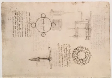 Códice Madrid I f.20, estudios mecánicos