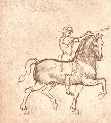 Dibujo de un caballo caminando, c1472-c1519 1883