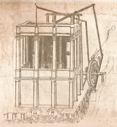 Dibujo de proyectos para castillos y villas, c1472-c1519