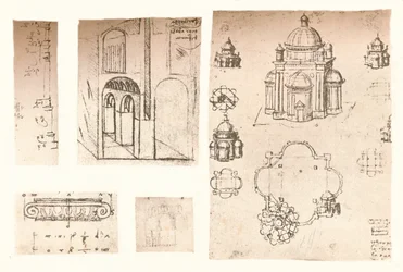 Cinco dibujos arquitectónicos, c1472-c1519 1883