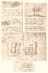 Cuatro dibujos topográficos, c1472-c1519, 1883